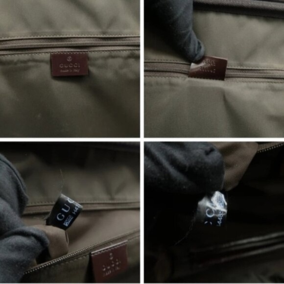 100%  Authentic GUCCI Brown Monogram Canvas Tote Bag - Picture 10 of 11